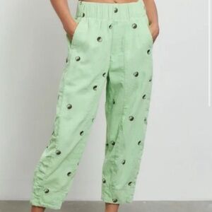 Urban Outfitters Lime Green Ying & Yang Elastic Corduroy Jeans - SIZE M
